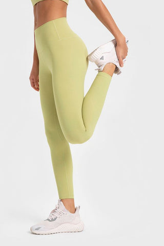 Millennia Highly Stretchy Wide Waistband Yoga Leggings Trendsi