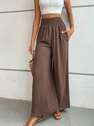 Wide Waistband Relax Fit Long Pants Divacious