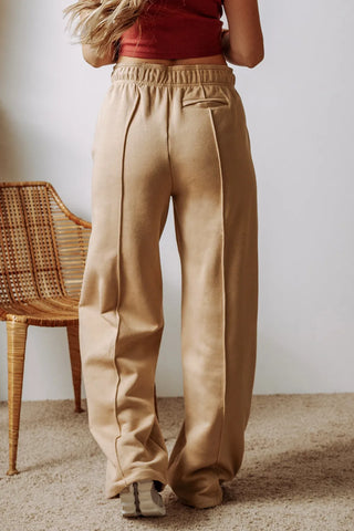 Drawstring Wide Leg Pants with Pockets - Divacious