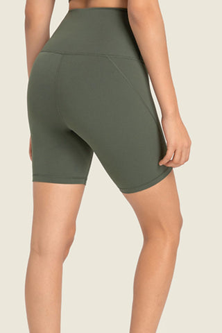 Millennia Seamless High-Rise Wide Waistband Biker Shorts Trendsi