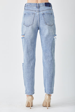 Distressed Slim Cropped Jeans Divacious