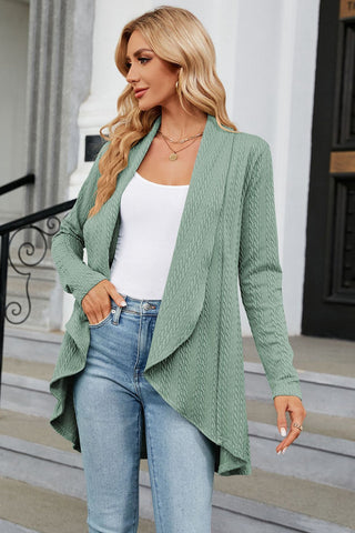 Open Front Long Sleeve Cardigan Divacious