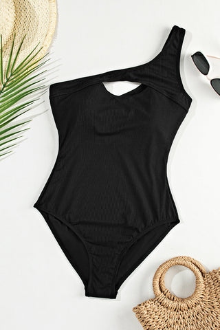 Cutout One Shoulder Sleeveless One-Piece Swimwear Divacious