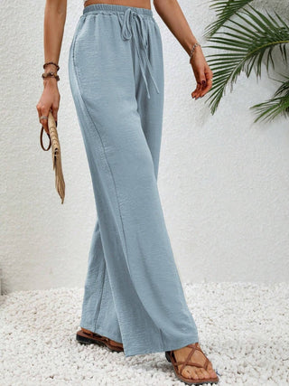 Wide Leg Drawstring Pants Divacious