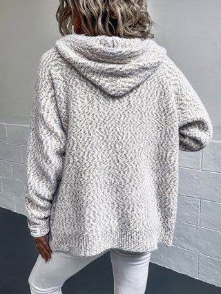 Zip-Up Hooded Sweater Divacious