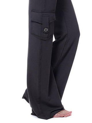 Mid Waist Pants with Pockets Divacious