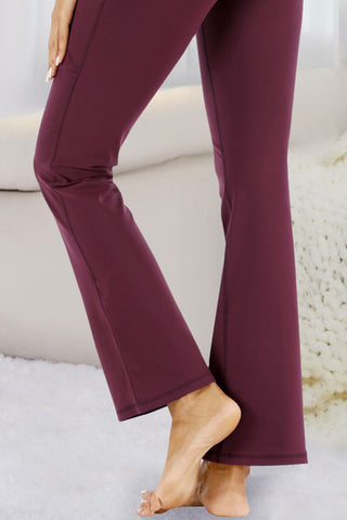 Pocketed High Waist Active Pants Trendsi