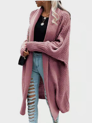 Open Front Long Sleeve Cardigan Divacious