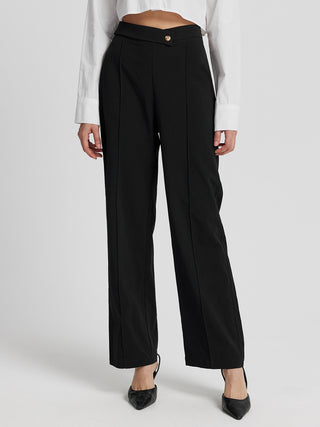 High Waist Straight Pants Divacious