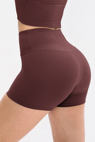 Slim Fit Wide Waistband Sports Shorts Divacious