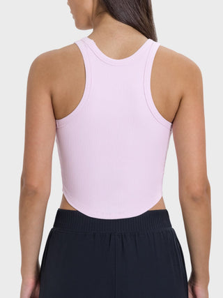 Millennia Round Neck Racerback Active Tank Trendsi