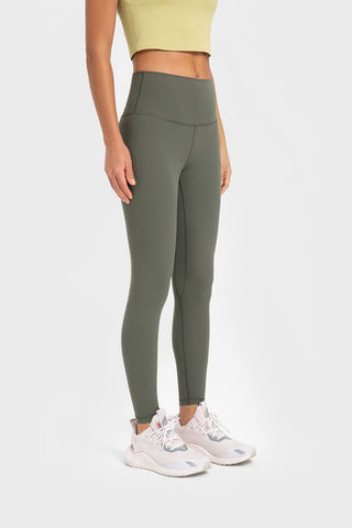 Millennia Highly Stretchy Wide Waistband Yoga Leggings Trendsi