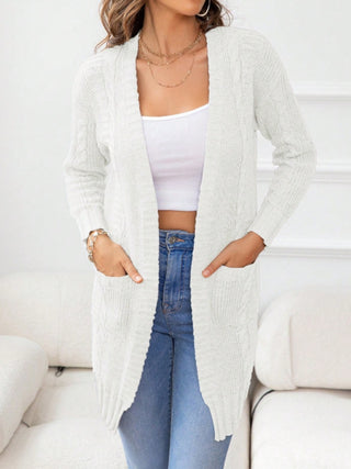 Open Front Long Sleeve Cardigan Divacious