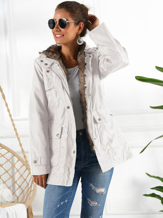 Ivy Lane Full Size Hooded Jacket with Detachable Liner (Three-Way Wear) Trendsi