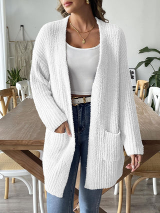 Open Front Long Sleeve Cardigan Divacious