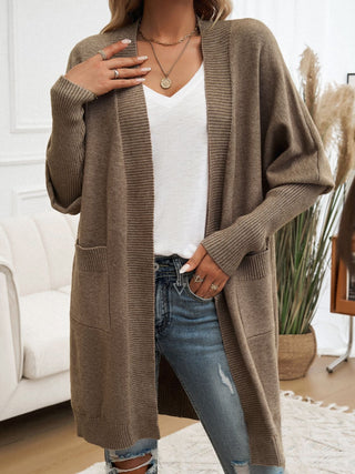 Open Front Long Sleeve Cardigan Divacious