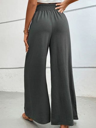 Wide Waistband Relax Fit Long Pants Divacious