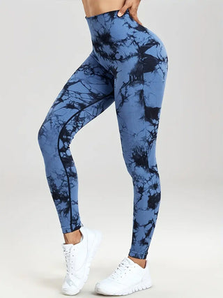 Printed High Waist Active Pants Trendsi