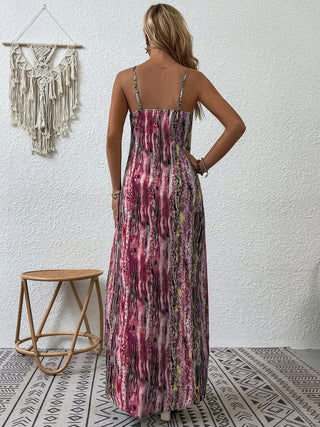 Full Size Printed Scoop Neck Maxi Cami Dress Trendsi