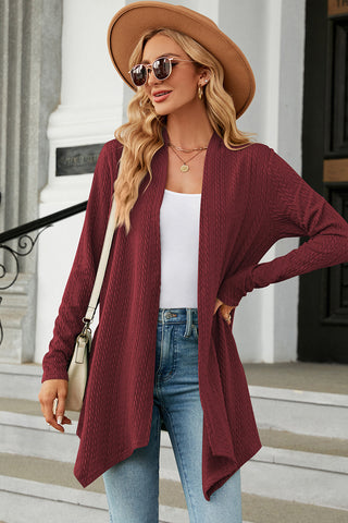 Open Front Long Sleeve Cardigan Divacious