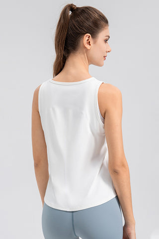 Wide Strap Round Neck Active Tank Trendsi