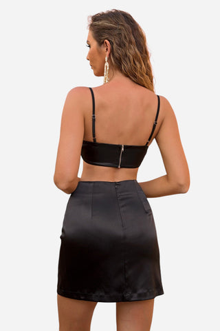 Zip-Back Cami and Skirt Set Trendsi