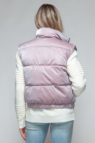 Snobbish Fine Fur Lining Quilted Vest Trendsi