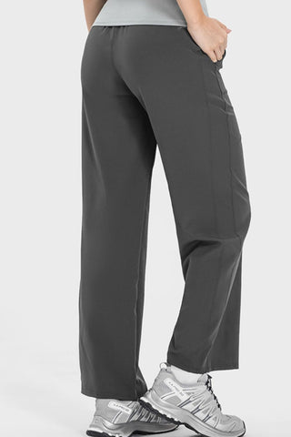 Millennia Drawstring Pocketed Active Pants Trendsi