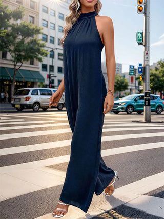 Tied Grecian Wide Leg Jumpsuit Divacious