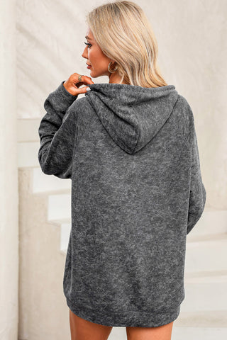 Long Sleeve Front Pocket Hoodie Divacious