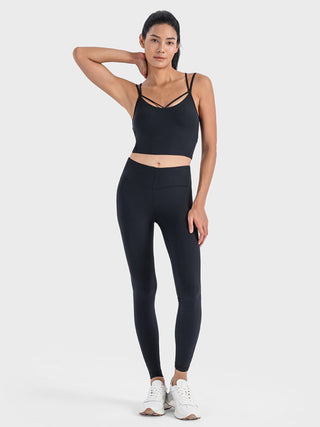 Millennia Double Strap Ribbed Sports Cami Trendsi