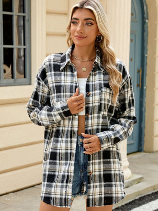 Plaid Button Up Long Sleeve Shirt Divacious