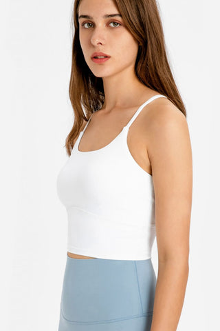 Millennia Crisscross Back Scoop Neck Sports Cami Trendsi