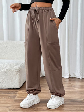 Tied Joggers with Pockets Divacious