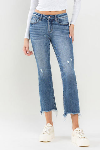 Lovervet Mid Rise Frayed Hem Jeans Divacious