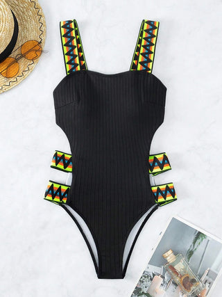 Cutout Wide Strap One-Piece Swimwear Divacious