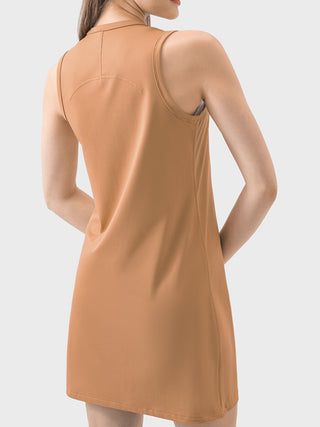 Millennia Round Neck Sleeveless Active Dress Trendsi