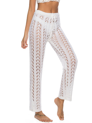 Cutout Drawstring High Waist Swim Pants Divacious