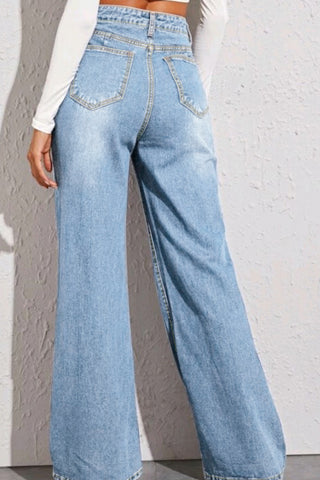 High Waist Wide Leg Jeans Divacious