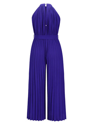 Cutout Tied Pleated Sleeveless Jumpsuit Divacious