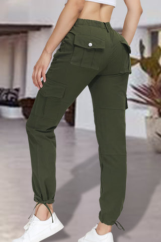 Full Size High Waist Pants with Pockets Divacious