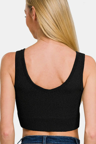 Ribbed Seamless Tank with Pads Divacious