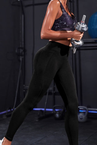 Wide Waistband Sports Leggings Trendsi