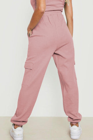 Drawstring Joggers with Pockets Divacious