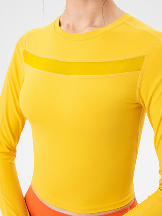 Round Neck Long Sleeve Active T-Shirt Trendsi