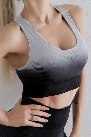 Gradient Racerback Sports Bra Trendsi