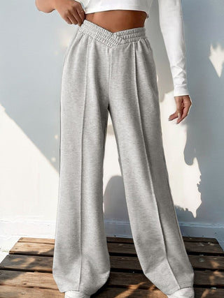 Elastic Waist Wide Leg Pants Divacious