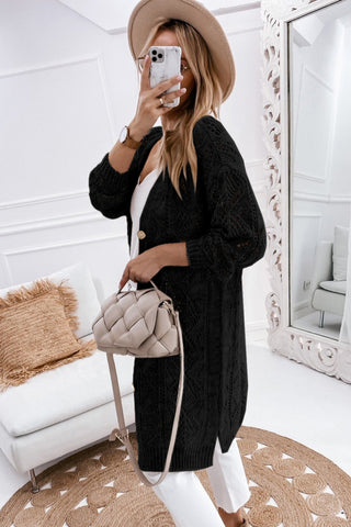 V-Neck Long Sleeve Cardigan Divacious