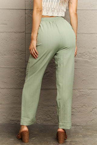 Tie Waist Long Pants Divacious