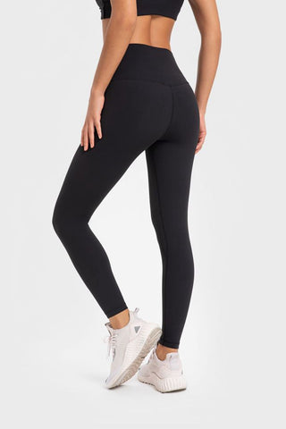 Millennia Highly Stretchy Wide Waistband Yoga Leggings Trendsi